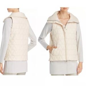 Eileen Fisher High Neck Puffer Vest M